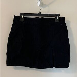 Lioness Black Jean Skirt with Slit